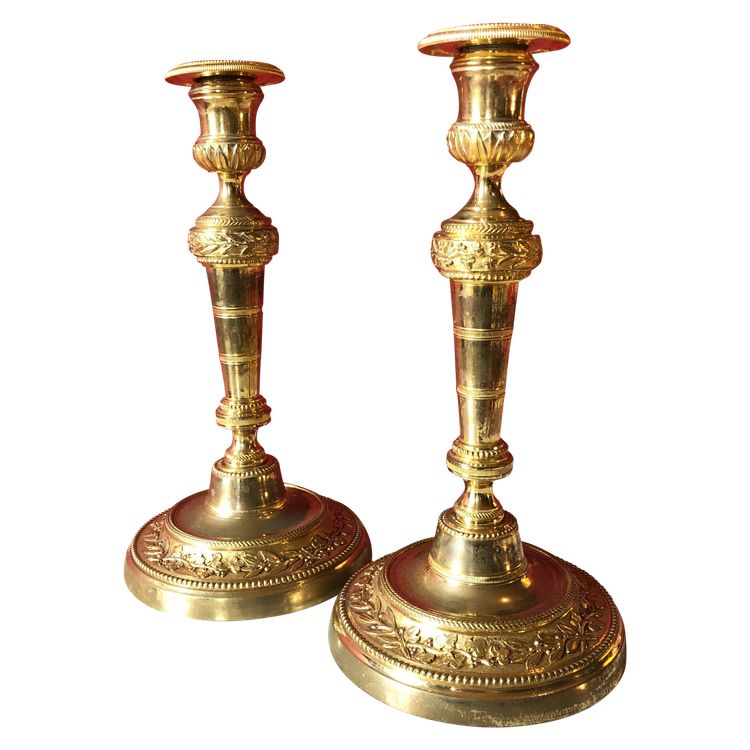 Mistletoe Candleholders, Louis XVI period