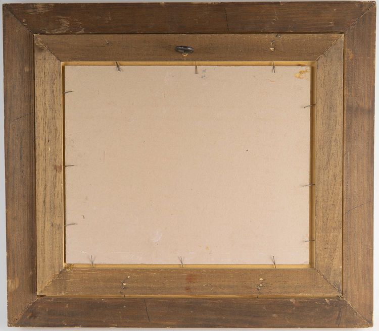Serge Belloni (1925-2005), Kanal von Venedig im Nebel, Öl auf Holz, Um 1970