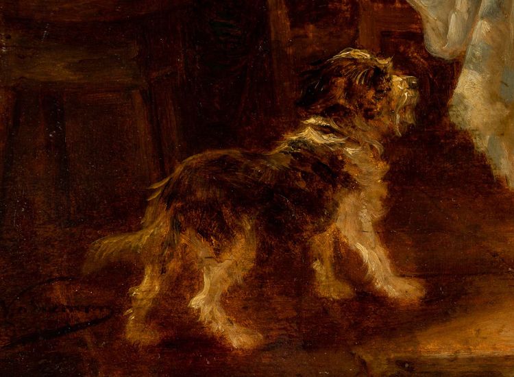 Zacharie Noterman (1820-1890) The Monkey Tavern oil on wood circa 1860