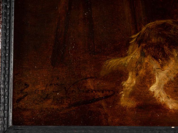 Zacharie Noterman (1820-1890) The Monkey Tavern oil on wood circa 1860