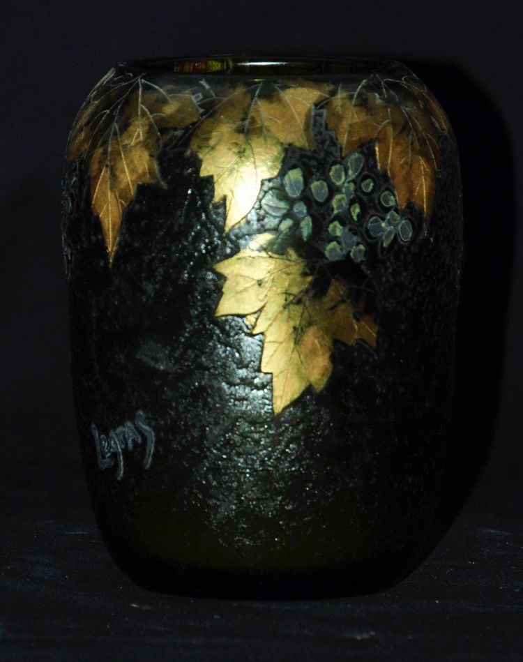 Vase En Pâte De Verre Multicouche Signed Legras Art Nouveau period