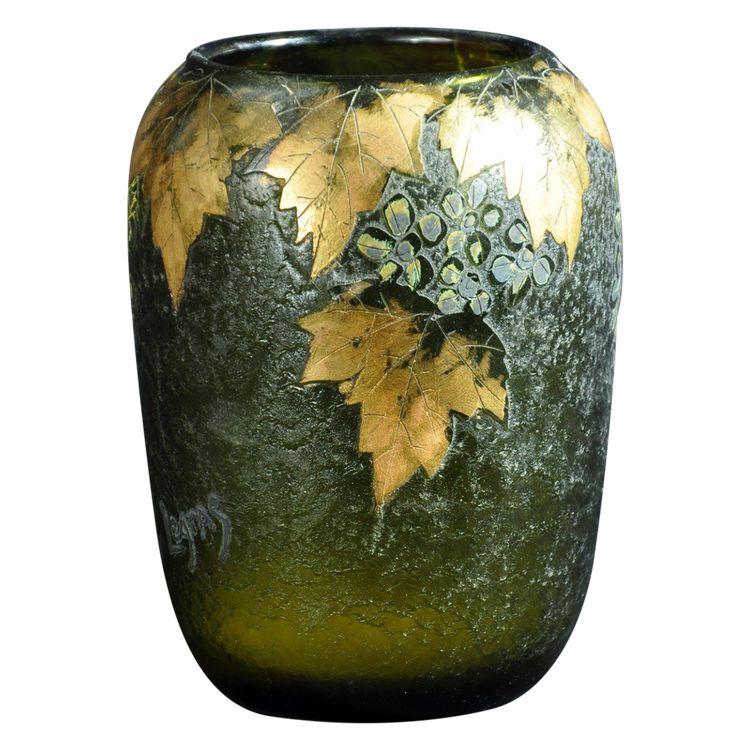 Vase En Pâte De Verre Multicouche Signed Legras Art Nouveau period