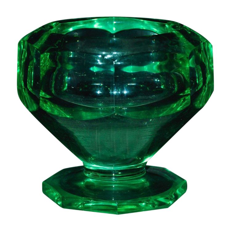 Vase en verre signé Muller Frères Lunéville époque Art déco
