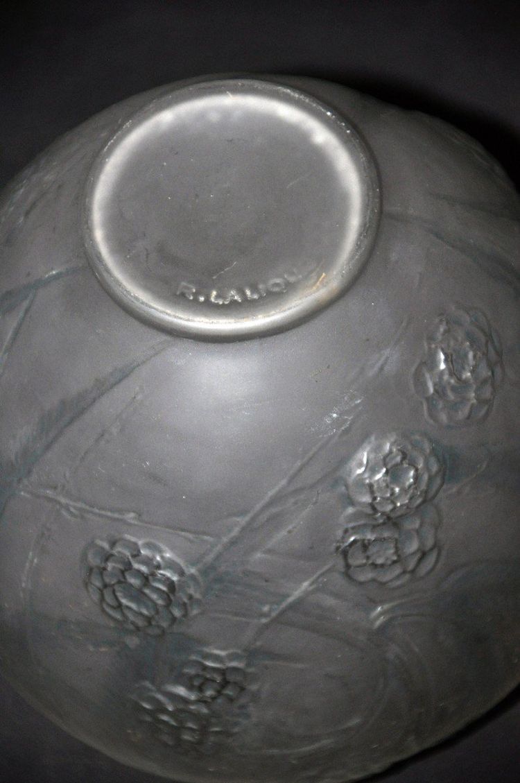 Vase En Verre René Lalique Hortensia Début Du 20ᵉ Siècle