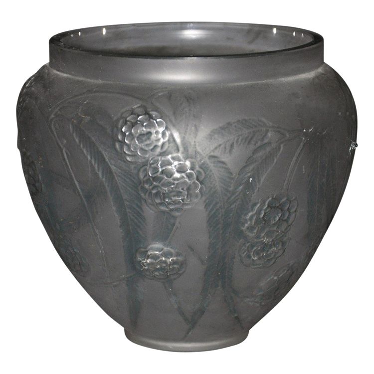 Vase En Verre René Lalique Hortensia Début Du 20ᵉ Siècle