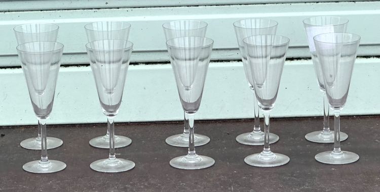 6 Baccarat flutes
