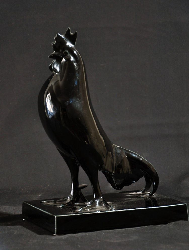 Galletto indiano in ceramica Petersen Sèvres 1980 circa