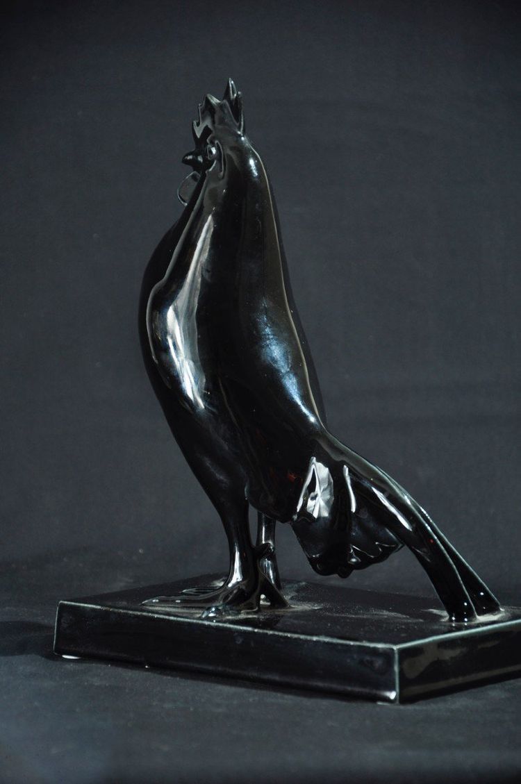 Galletto indiano in ceramica Petersen Sèvres 1980 circa