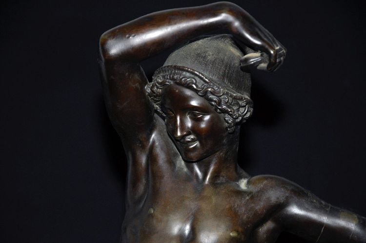 Danseur Napolitain Aux Castagnettes En Bronze Signé Duret XIXᵉ Siècle