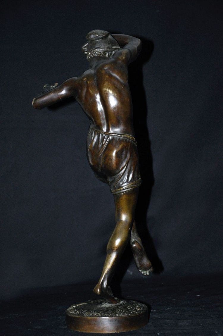Danseur Napolitain Aux Castagnettes En Bronze Signé Duret XIXᵉ Siècle