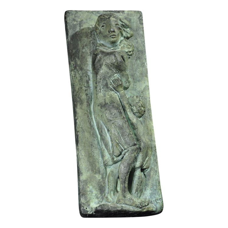 Terrakotta-Skulptur mit Igné-Signatur als Hommage an die Widerstandskämpferinnen, 20.