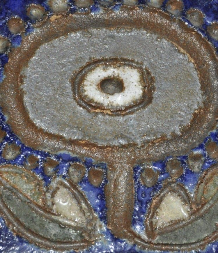 Enamelled ceramic tile Signed Les Argonautes Vallauris Circa 1960