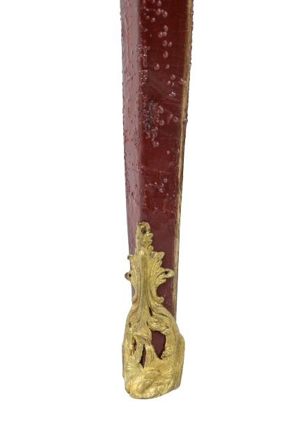 Scrivania piatta in stile Luigi XV decorata con scene lacustri. 1850 circa. LS61582509P