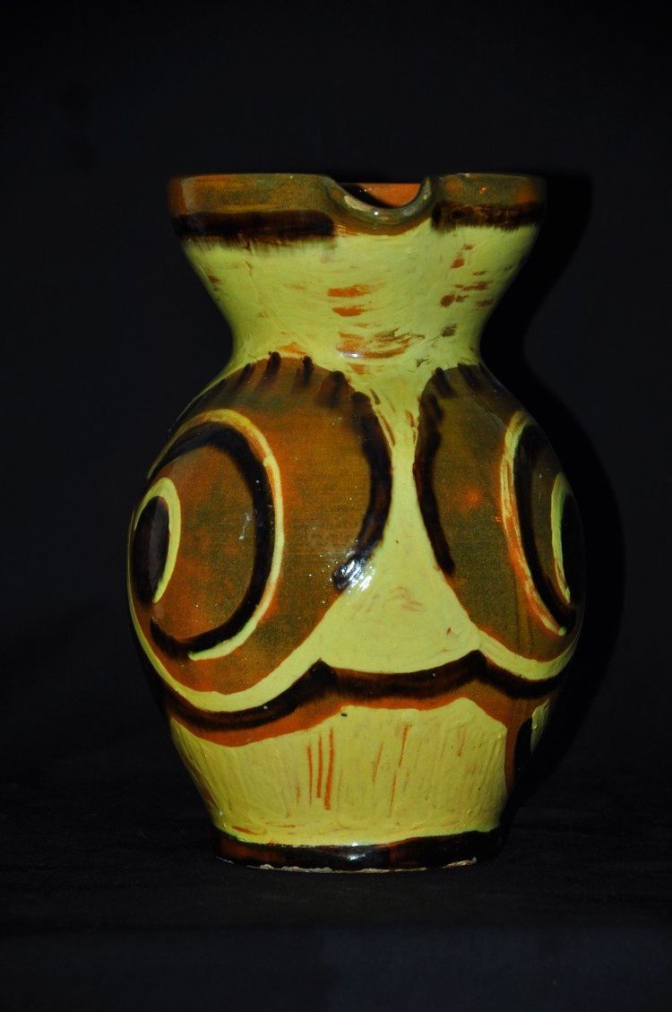 Ceramic Pitcher Signed Ann Dangar Circa 1940
