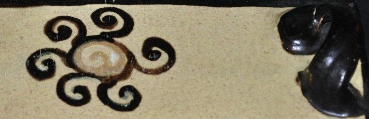 Ceramic Cake Dish Signed Ann Dangar Circa 1940
