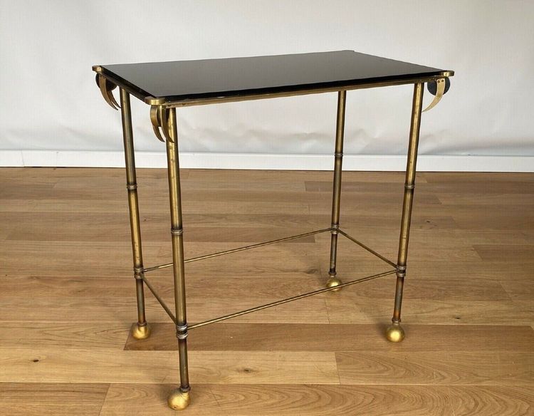 Table tubulaire 1950 travail italien ou français maisons Baguès Ramsay