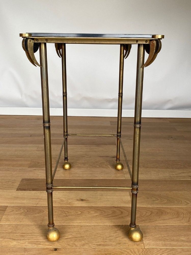 Table tubulaire 1950 travail italien ou français maisons Baguès Ramsay