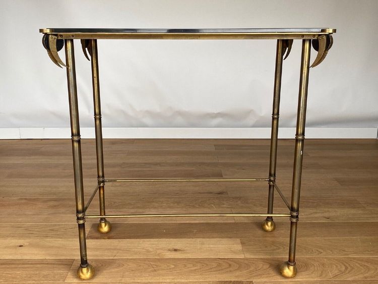 Table tubulaire 1950 travail italien ou français maisons Baguès Ramsay