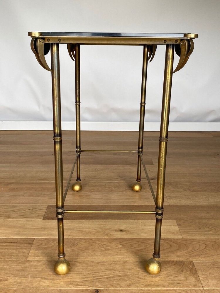 Table tubulaire 1950 travail italien ou français maisons Baguès Ramsay