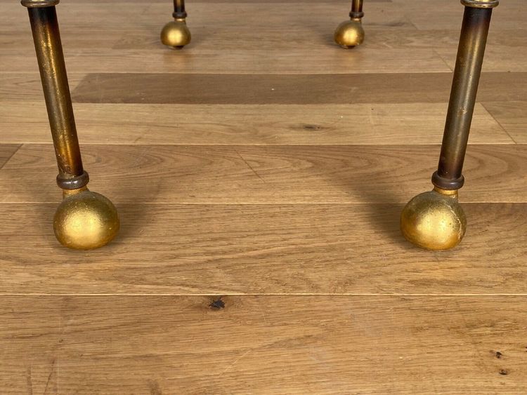 Table tubulaire 1950 travail italien ou français maisons Baguès Ramsay