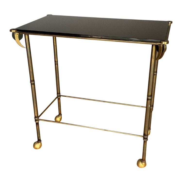 Table tubulaire 1950 travail italien ou français maisons Baguès Ramsay