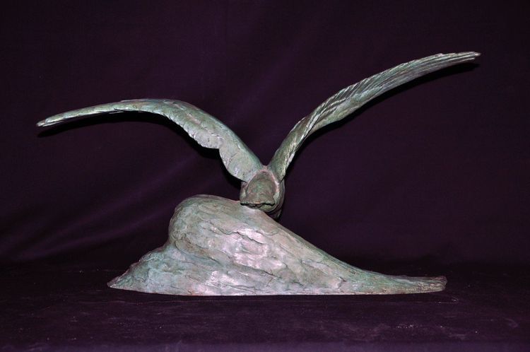 Gabbiano in bronzo Art Déco firmato Louis Fiot 1930 circa