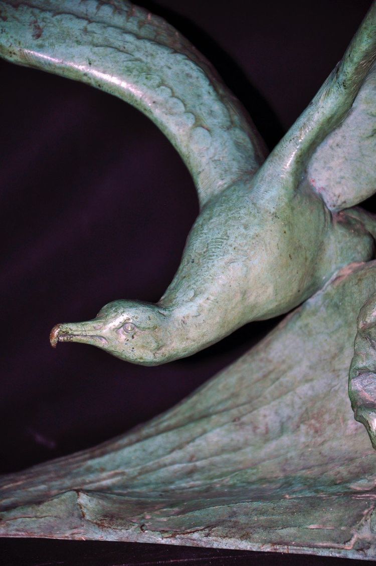Gabbiano in bronzo Art Déco firmato Louis Fiot 1930 circa