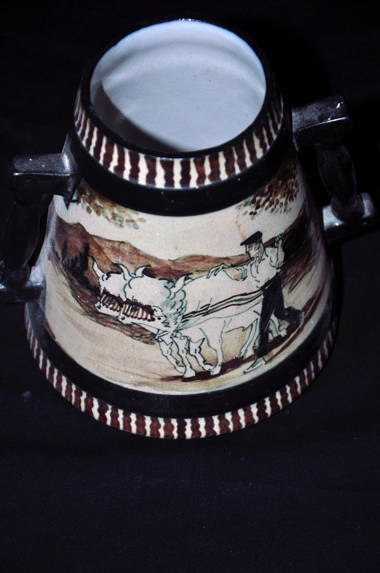 Ceramic Vase Signed Le.corrone Ciboure Circa 1950
