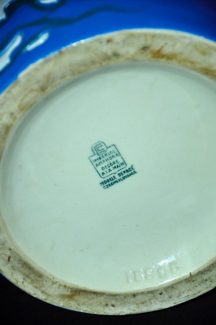 Art Deco ceramic vase signed Amphora, Czechoslovakia circa 1930