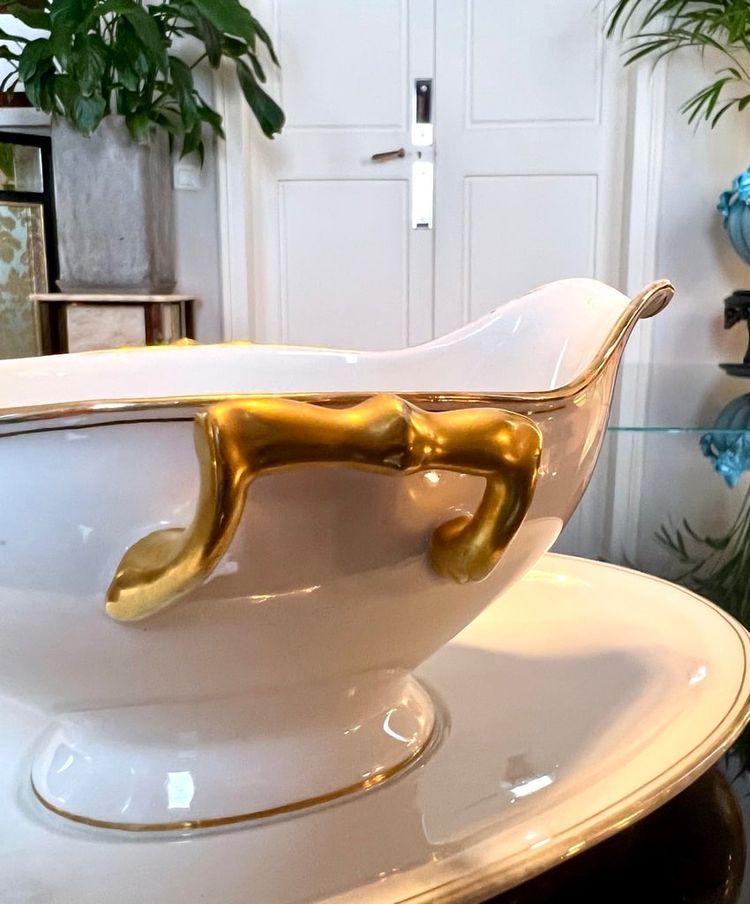 Saucière à Plateau - Porcelaine De Limoges - Vintage