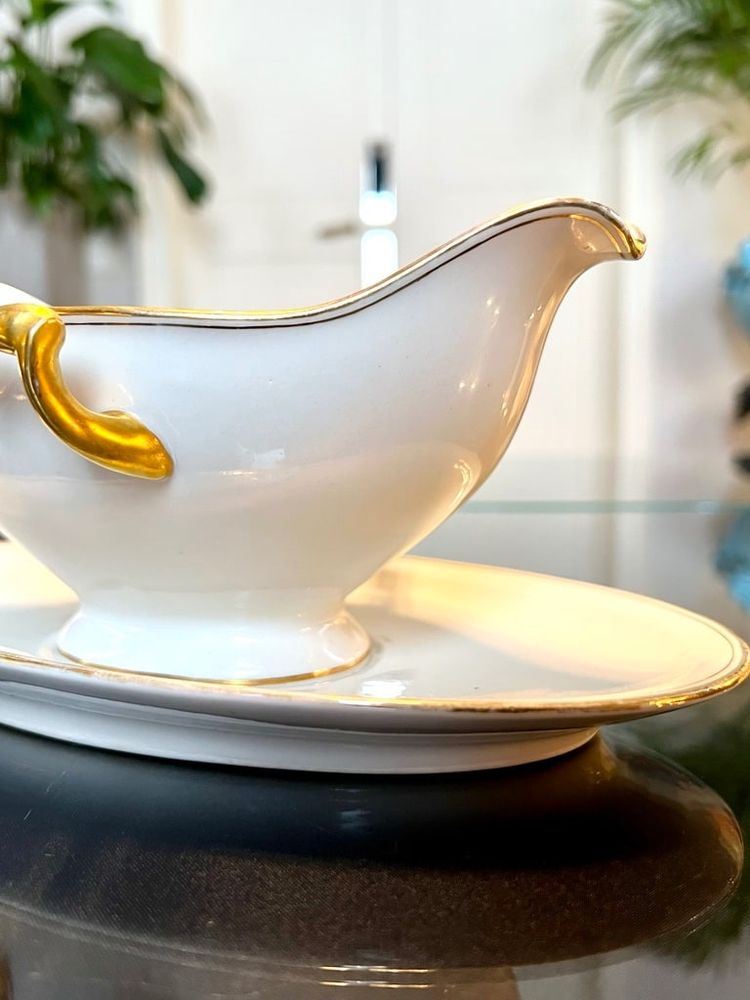 Saucière à Plateau - Porcelaine De Limoges - Vintage