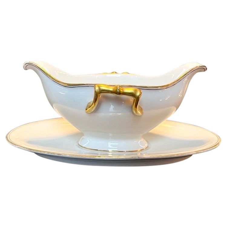Saucière à Plateau - Porcelaine De Limoges - Vintage