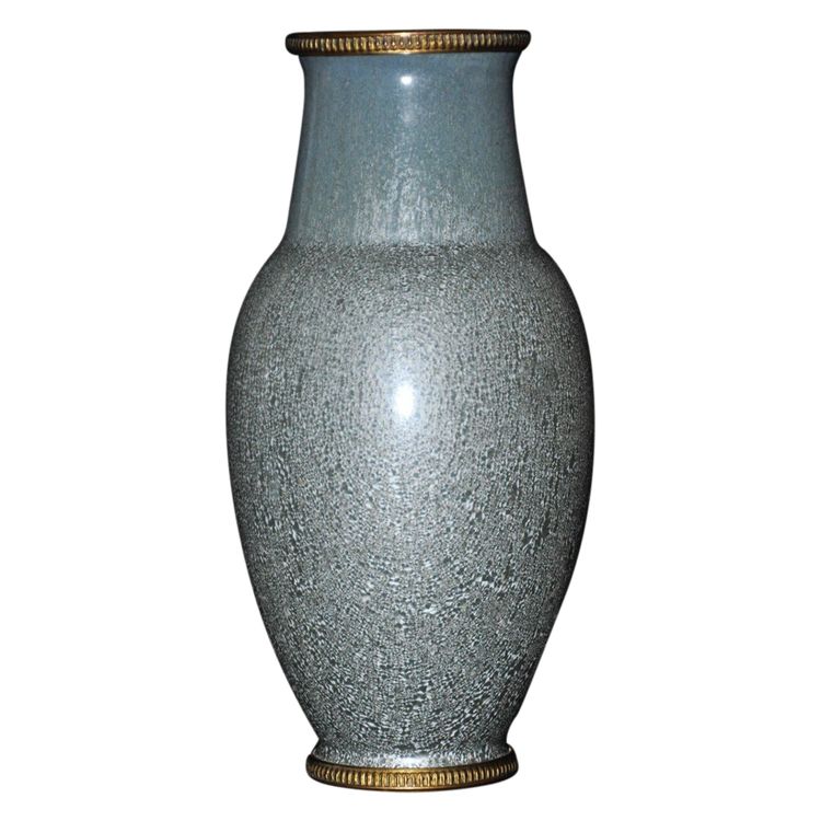 Vaso in ceramica smaltata Sarreguemines Art Nouveau inizio XX secolo