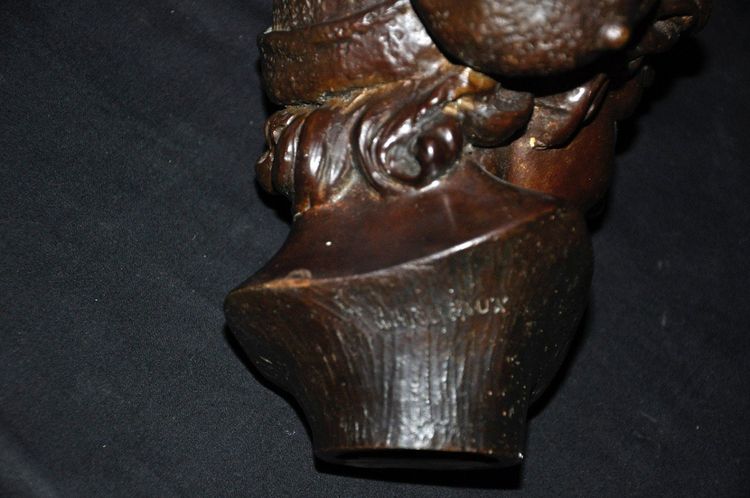 Jean-Baptiste Carpeaux testa di bambino pescatore napoletano in bronzo firmato XIX secolo