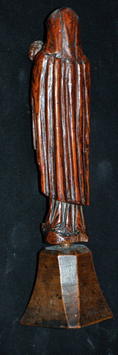 Scultura religiosa Vergine col Bambino Legno XVII secolo