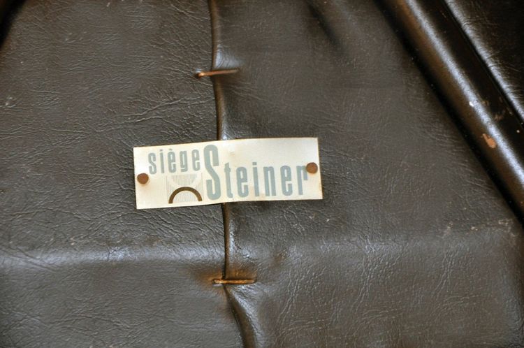 Set of 6 Tonneau chairs by Pierre Guariche, Steiner edition, circa 1950