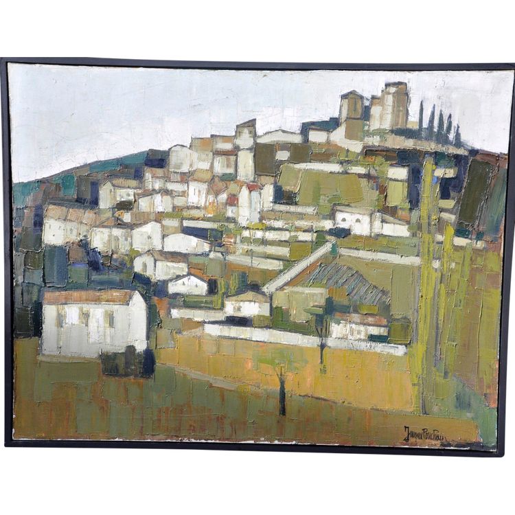 Huile sur toile signée Jacques Pouchain 1970