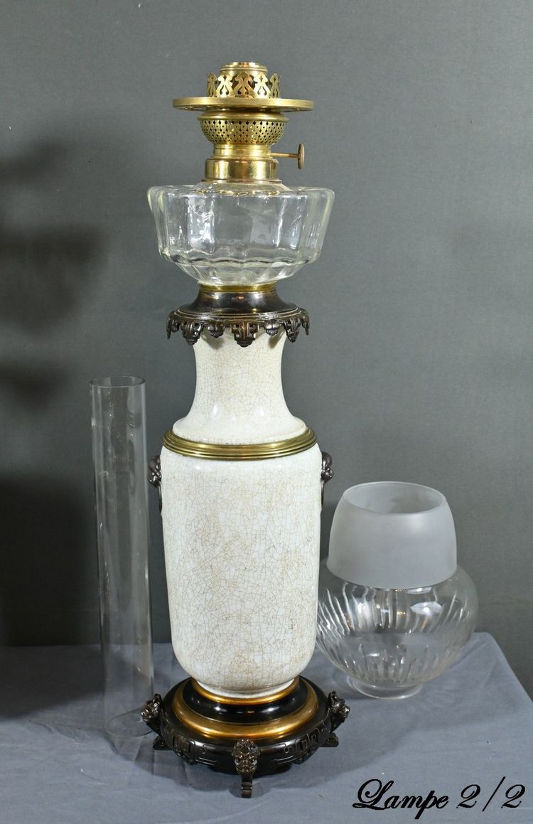 Lampes à Pétrole en Céramique, Maison Numberger-Lemonon – Milieu XIXe