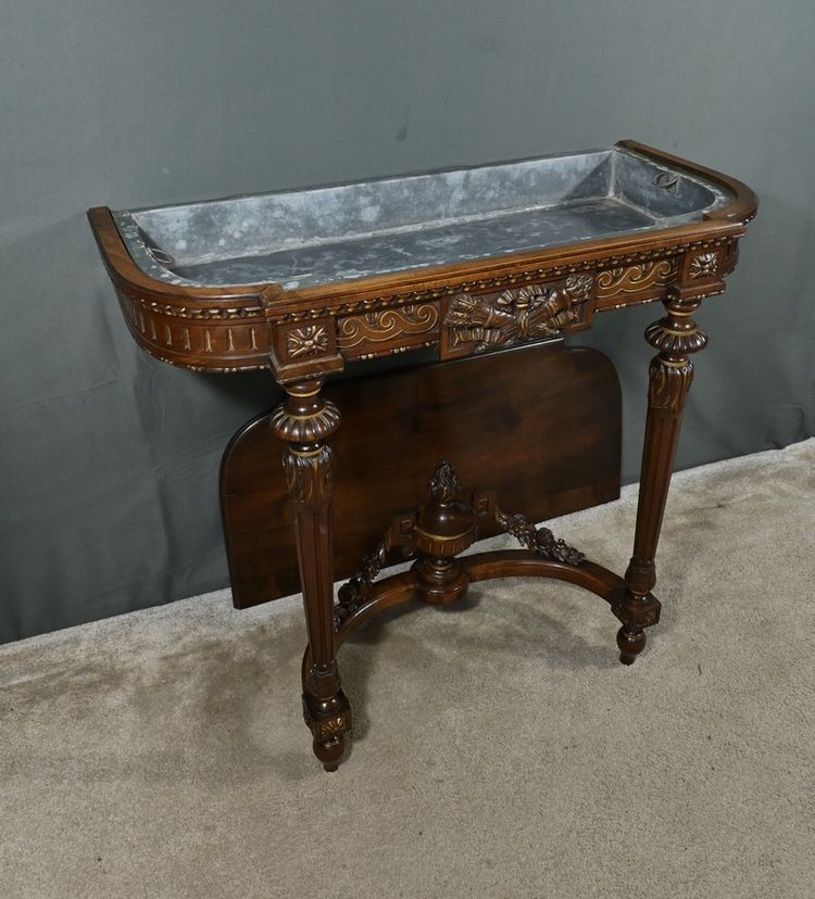 Walnut Console Planter, Louis XVI style - Mid-19th century