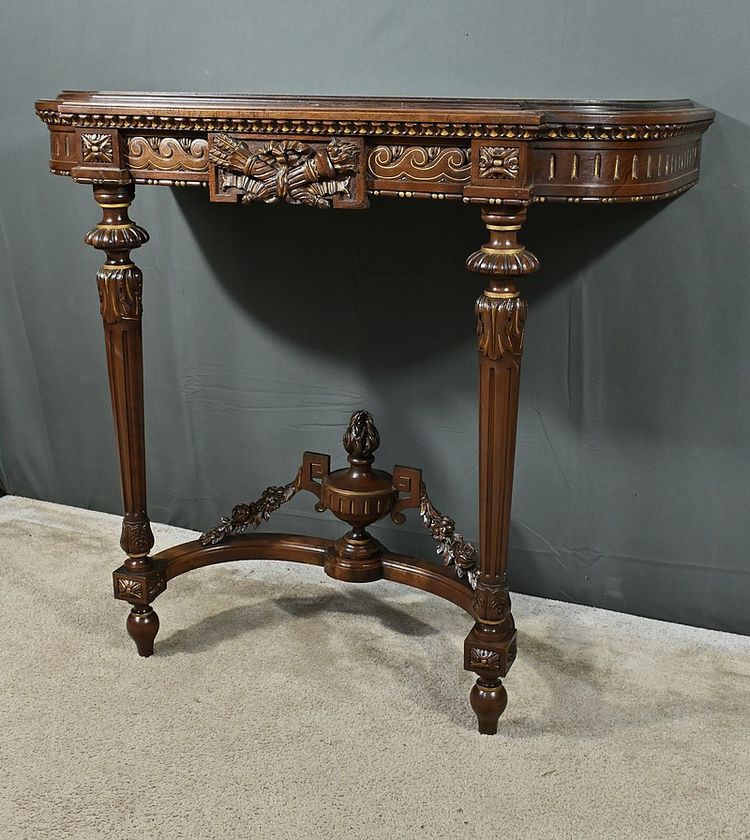 Walnut Console Planter, Louis XVI style - Mid-19th century