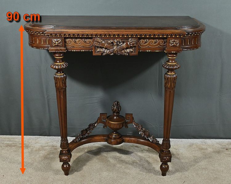 Walnut Console Planter, Louis XVI style - Mid-19th century