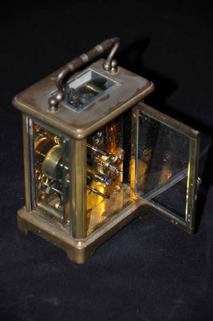 Early 19th century brass officer's clock