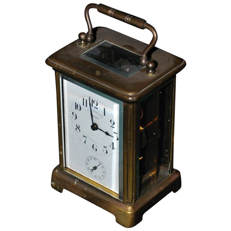 Early 19th century brass officer's clock