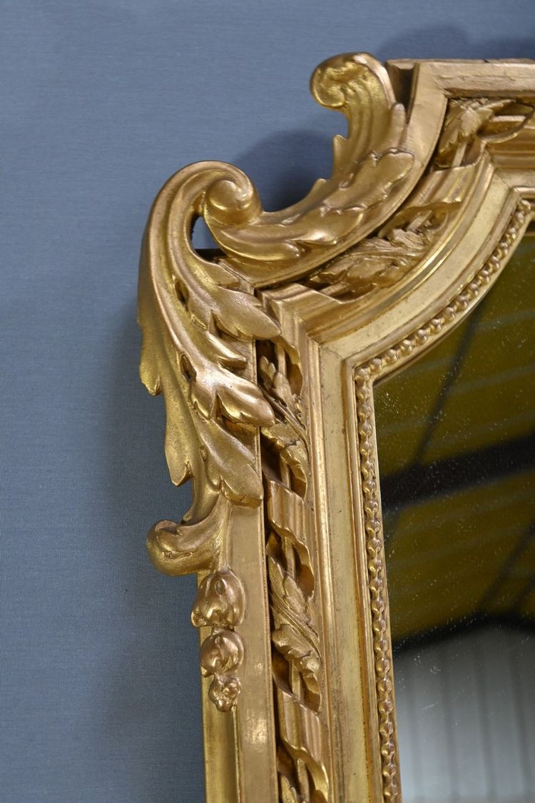 Important Gilded Mirror, Louis XVI style - Mid 19th century