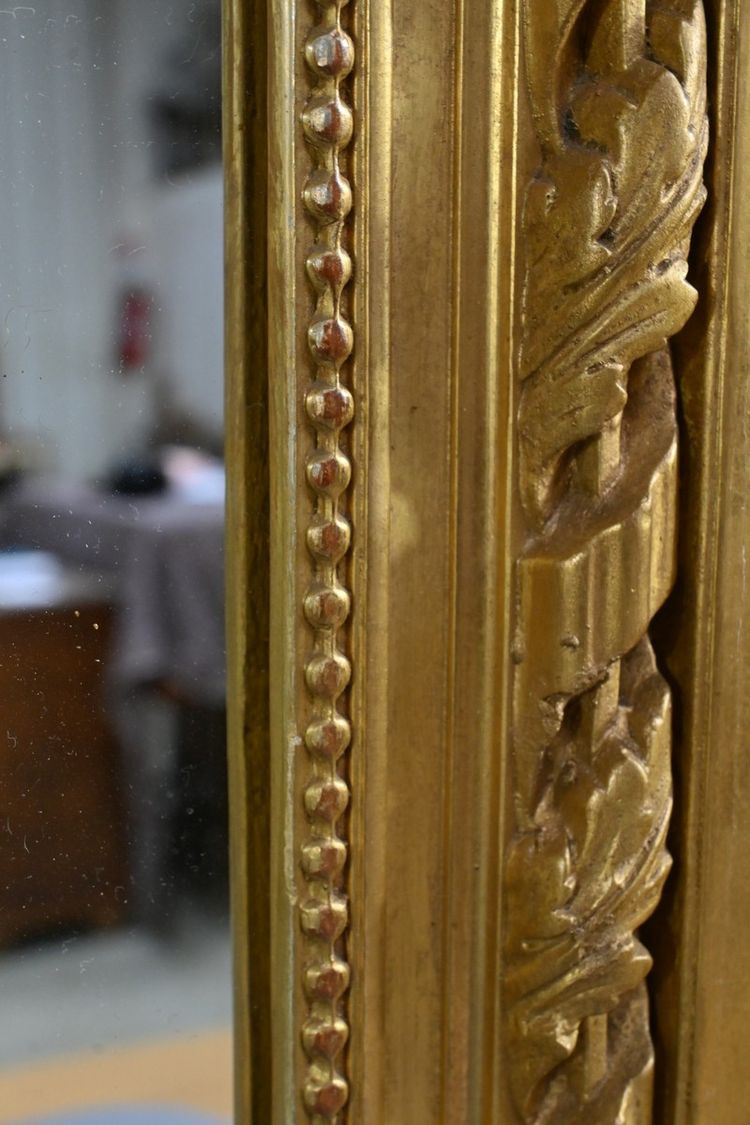 Important Gilded Mirror, Louis XVI style - Mid 19th century