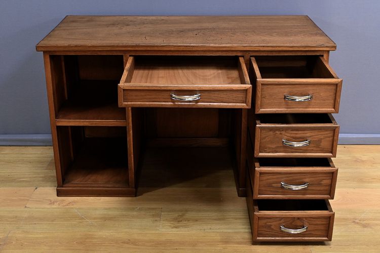 Kleiner Schreibtisch mit Korpus aus Eiche, Art Deco - 1940