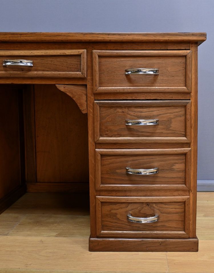 Kleiner Schreibtisch mit Korpus aus Eiche, Art Deco - 1940
