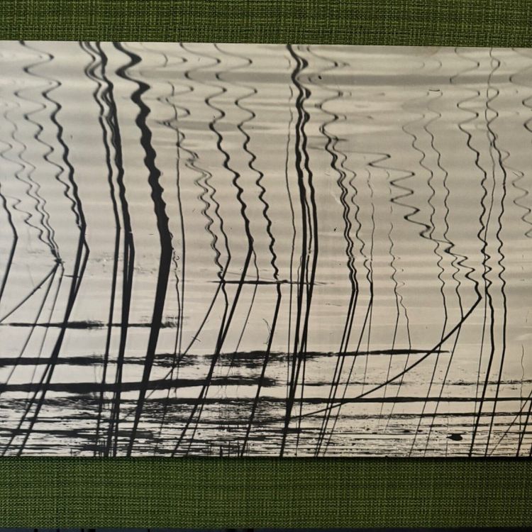 Modernist photo 1960 mounted on wood panel