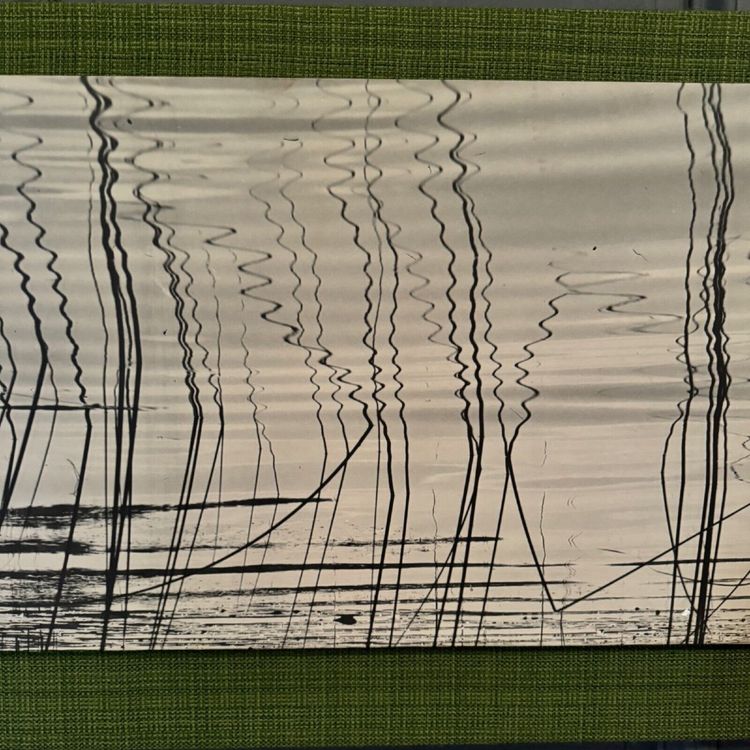 Modernist photo 1960 mounted on wood panel