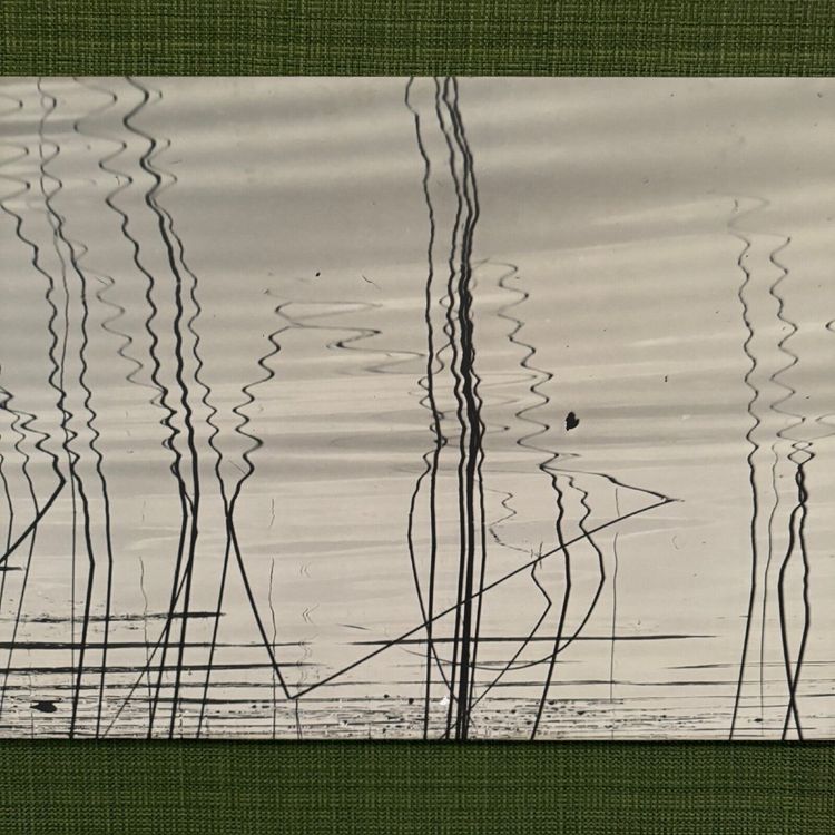 Modernist photo 1960 mounted on wood panel